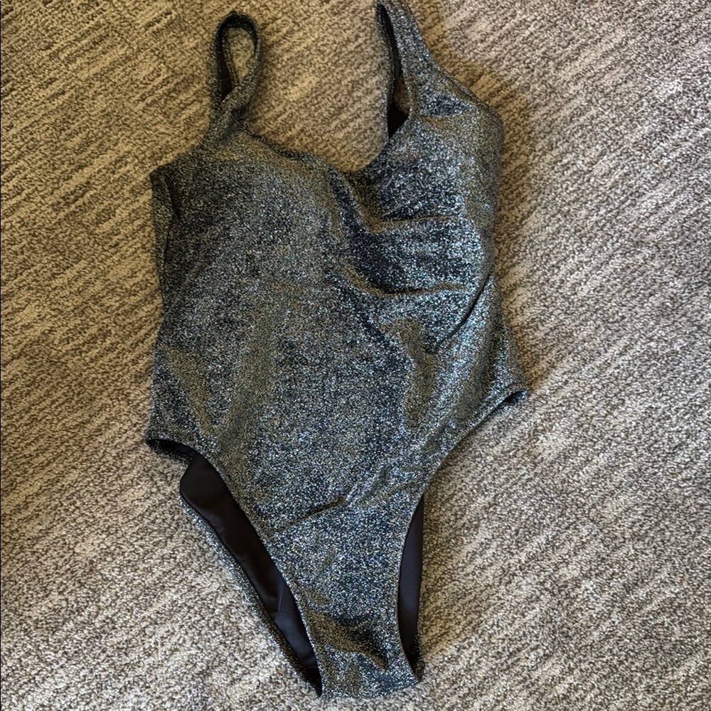 Sparkling Black Womens One Piece Swimsuit
